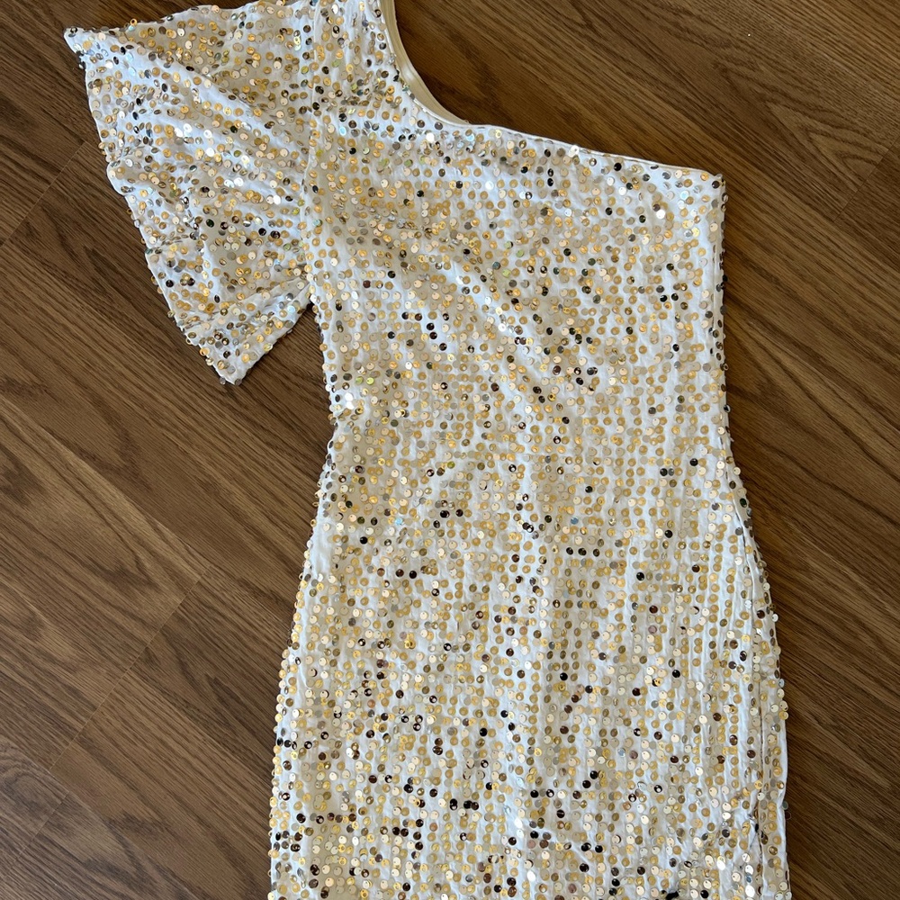Elegant Sequin One-Shoulder Dress